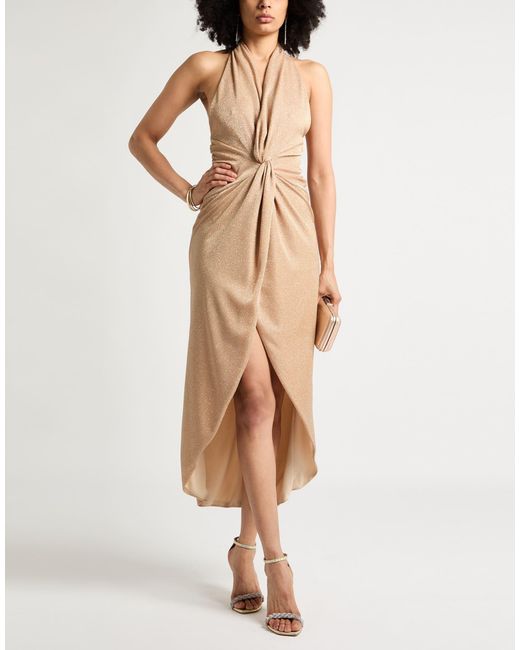 ACTUALEE Natural Midi Dress Polyamide, Metal