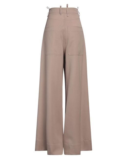 The Attico Brown Embellished Wool Wide-Leg Pants