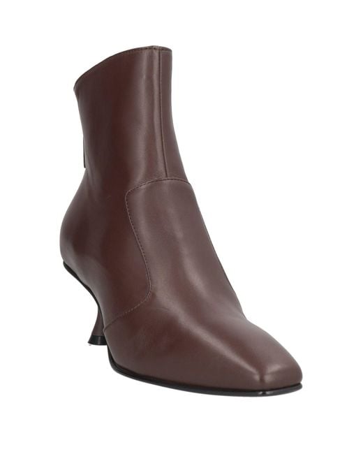 Fabiana Filippi Brown Dark Ankle Boots Leather
