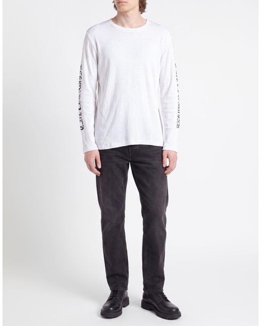 Second Layer White T-Shirt Tencel, Wool for men
