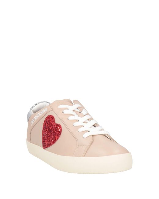 Pink sales moschino sneakers
