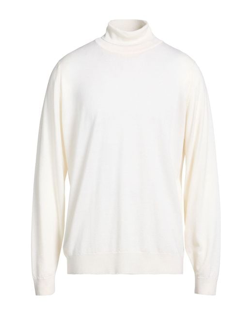 John Smedley White Turtleneck for men