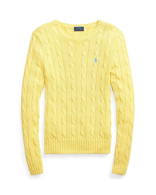 Polo Ralph Lauren Cotton Sweater in Light Yellow (Yellow) - Lyst