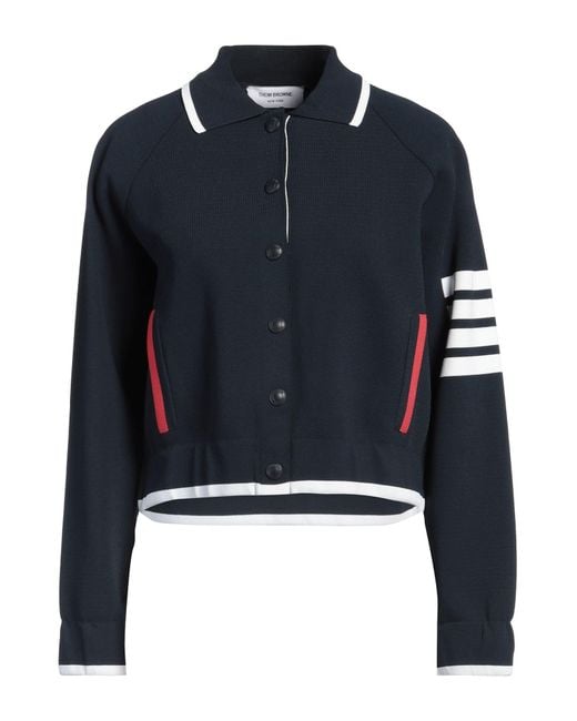 Thom Browne Blue Midnight Jacket Viscose, Polyester