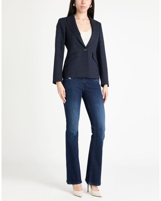 Etro Blue Blazer Wool