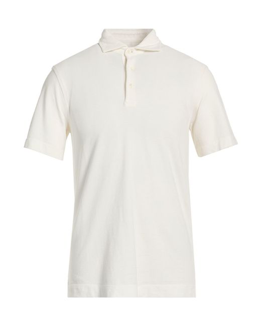 Luigi Borrelli Napoli White Polo Shirts for men
