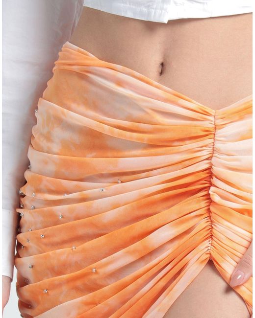 DES_PHEMMES Orange Mini Skirt