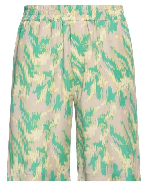 Roberto Collina Green Shorts & Bermuda Shorts Viscose for men