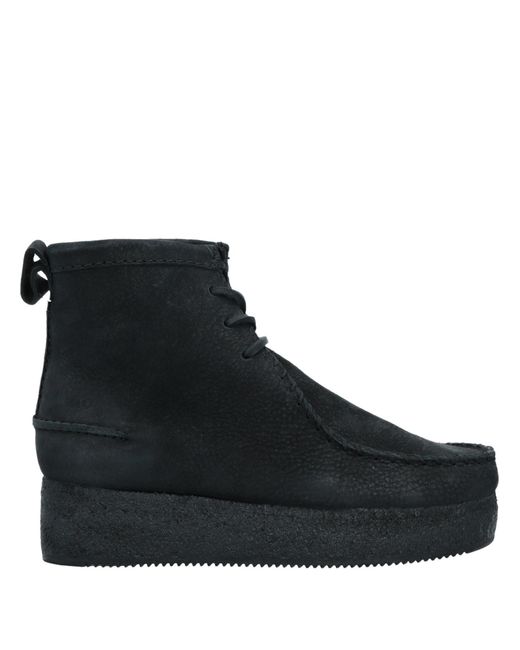 Clarks Leather Ankle Boots in Black | Lyst