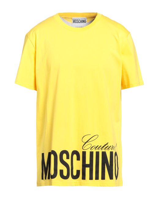 T-shirt di Moschino in Yellow da Uomo