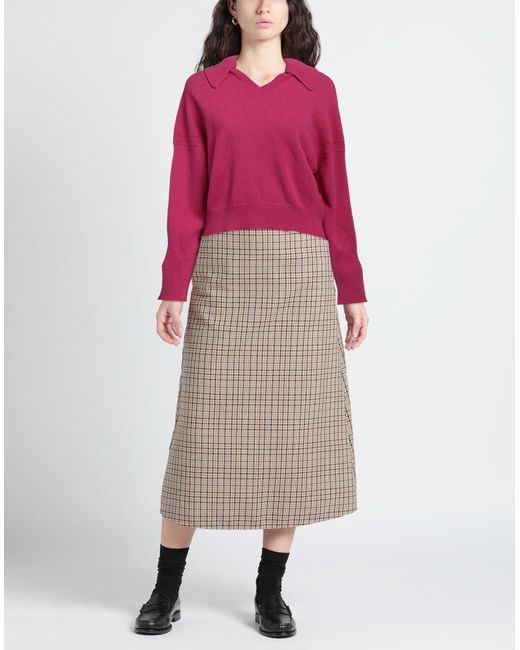 Semicouture Red Sweater Wool, Polyamide