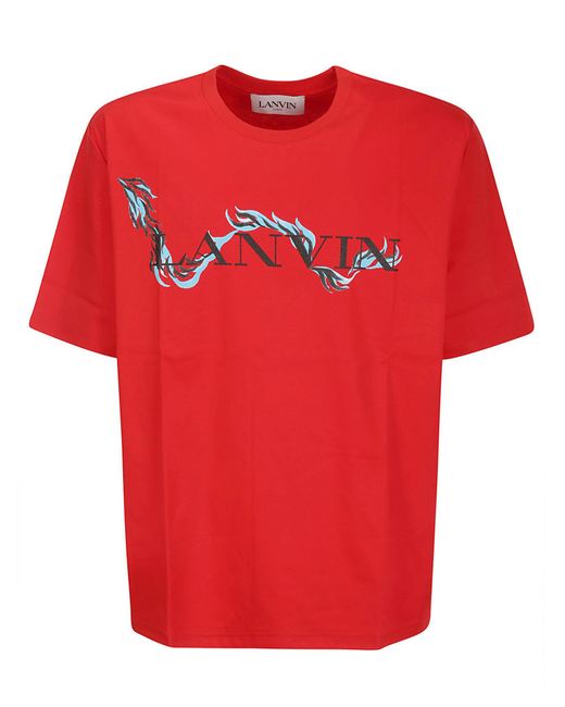 T-shirt di Lanvin in Red da Uomo