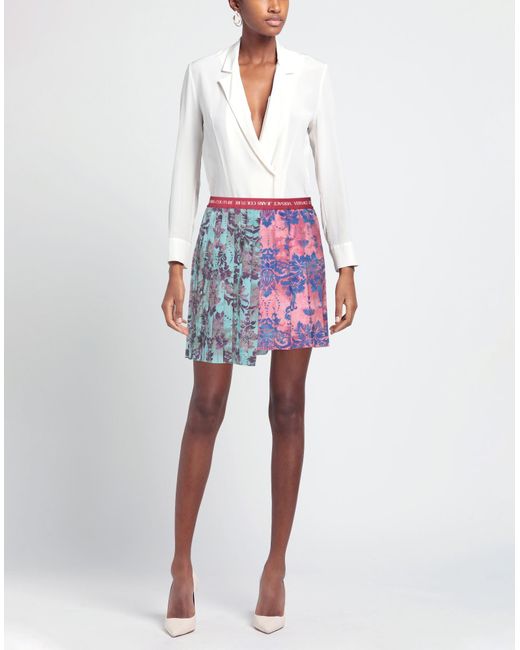 Versace Jeans Couture Blue Mini Skirt Polyester