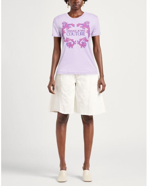 Versace Jeans Couture Purple T-Shirts