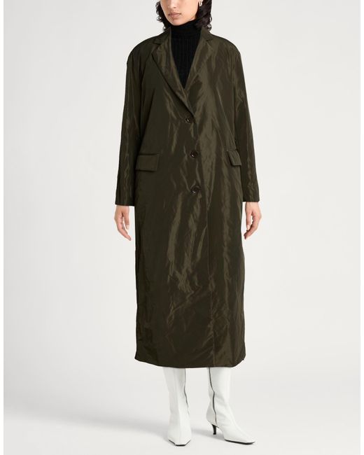 Aspesi Green Dark Coat Polyester