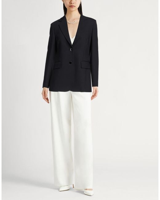 Agnona Black Blazer Wool, Elastane, Polyamide