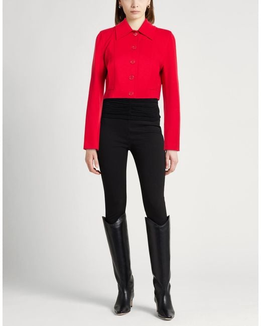 Pinko Red Jacket Viscose, Nylon, Elastane