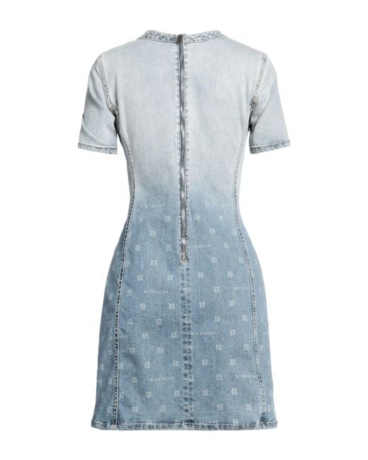 Givenchy Blue Mini Dress Cotton, Elastane