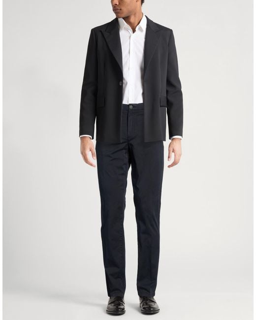 Manuel Ritz Blue Midnight Pants Cotton, Elastane for men