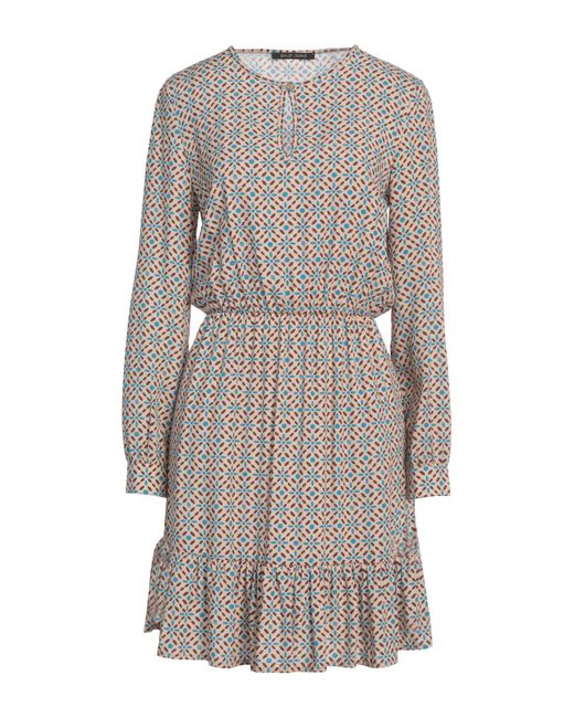 GAUDI Gray Jeans Sand Mini Dress Viscose