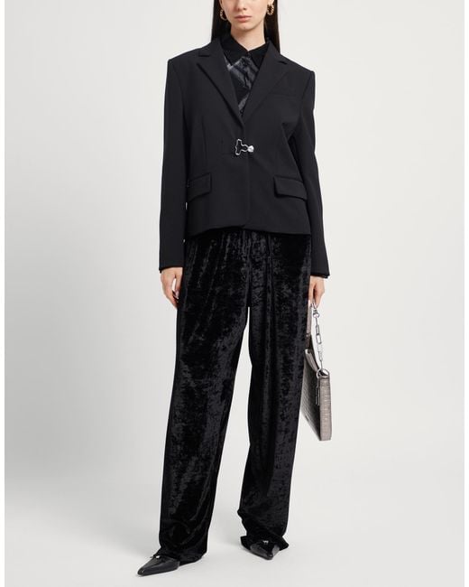 Moschino Black Blazer Polyester, Virgin Wool, Elastane