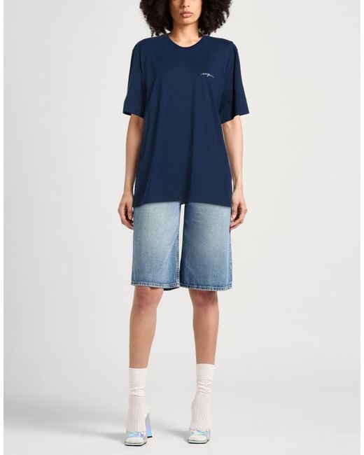 MSGM Blue T-Shirt Cotton
