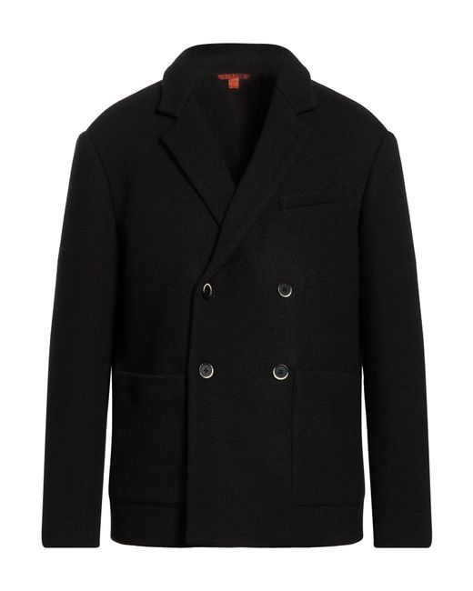 Barena Black Coat Wool, Polyamide for men