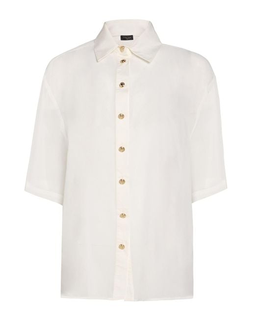 Gaelle Paris White Shirt Cotton, Polyester