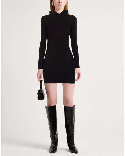 ViCOLO Black Mini Dress Viscose, Polyester, Polyamide