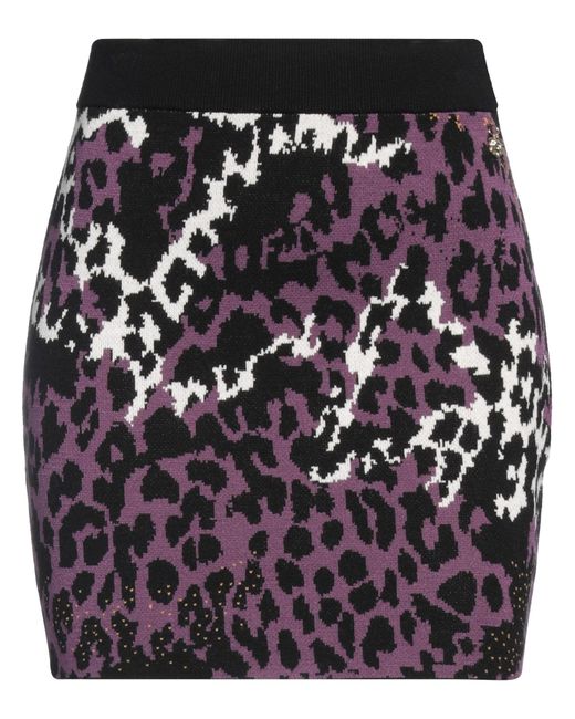 Just Cavalli Black Mini Skirt Viscose, Polyester