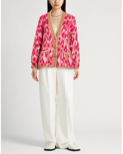 Liu Jo Pink Cardigan Acrylic, Polyamide, Alpaca Wool, Viscose, Metallic Polyester