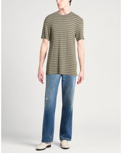 Giorgio Armani Gray Military Sweater Viscose, Elastane for men