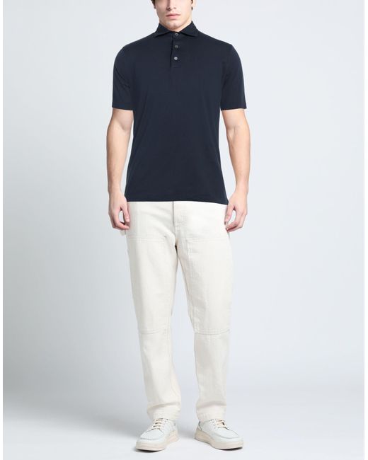 FILIPPO DE LAURENTIIS Blue Polo Shirt for men