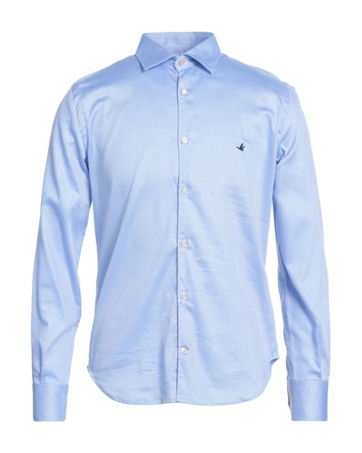 Hombre Ropa de Camisas de Camisas informales de botones Camisa Brooksfield de Algodón de color Azul para hombre 