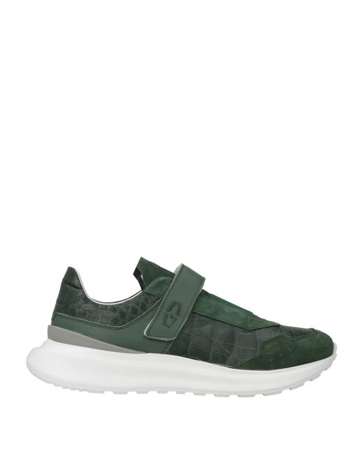 Giovanni Conti Green Sneakers Leather for men