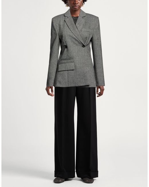 ViCOLO Black Blazer Polyester, Wool, Viscose
