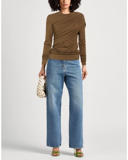 Isabel Marant Brown T-Shirt Viscose, Wool, Elastane