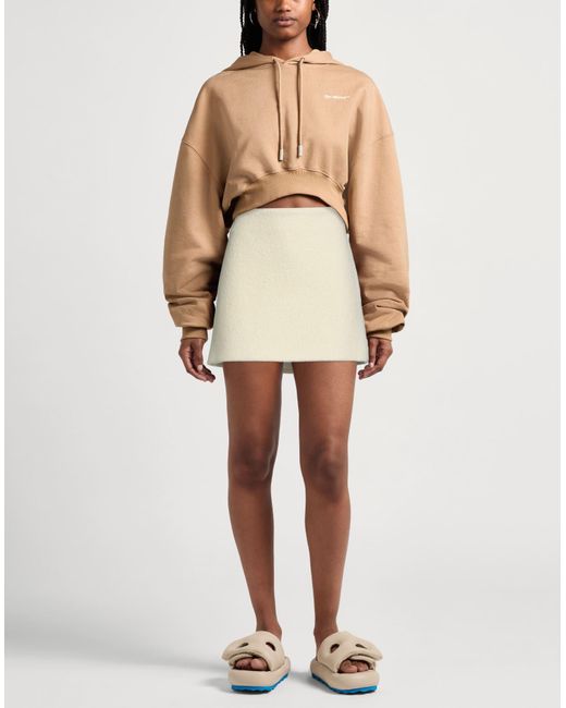 MSGM Natural Mini Skirt Virgin Wool