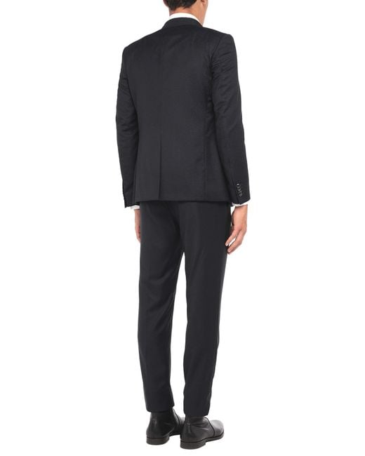Corneliani Black Suit Virgin Wool for men