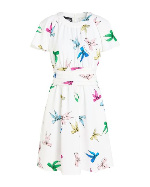 Boutique Moschino White Ivory Mini Dress Polyester, Elastane
