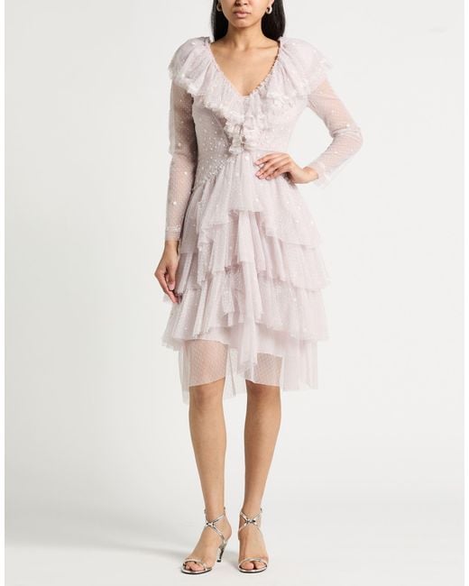 Philosophy Di Lorenzo Serafini Pink Midi Dress Polyamide