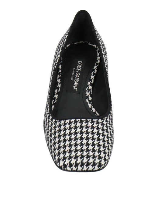 Dolce & Gabbana Black Ballet Flats Virgin Wool, Viscose