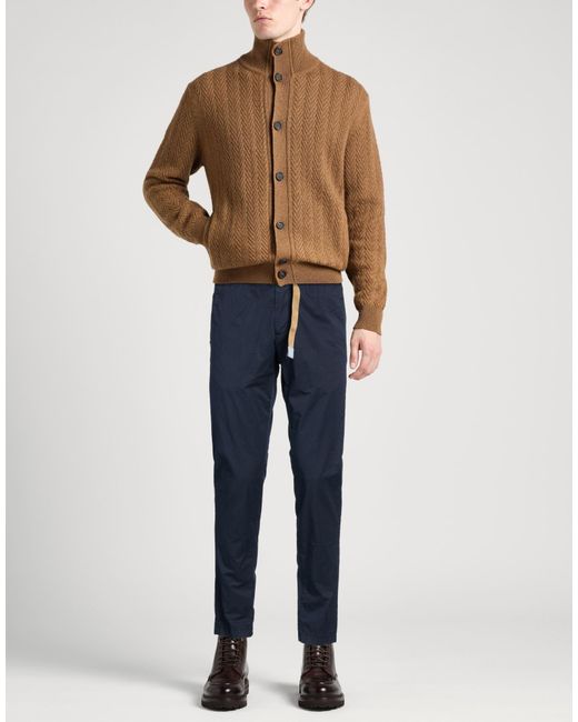 White Sand Blue Pants Cotton, Elastane for men