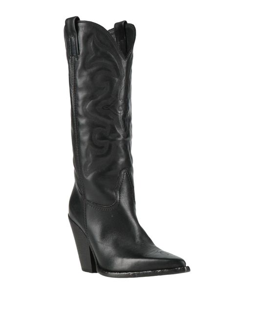 Elena Iachi Black Boot Leather