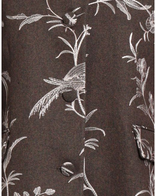Paul & Joe Brown Coat Polyester, Wool, Viscose