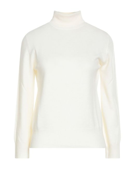 Aragona White Rollkragenpullover