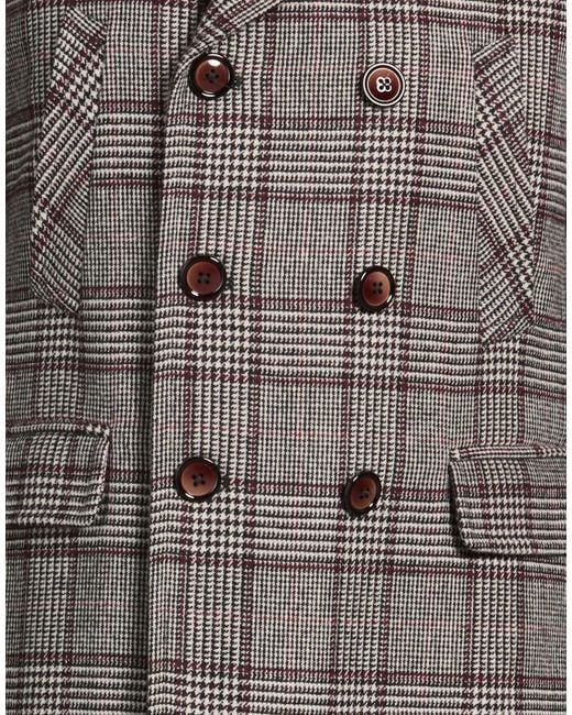 Domenico Tagliente Brown Blazer Polyester, Wool, Polyurea, Polyamide for men