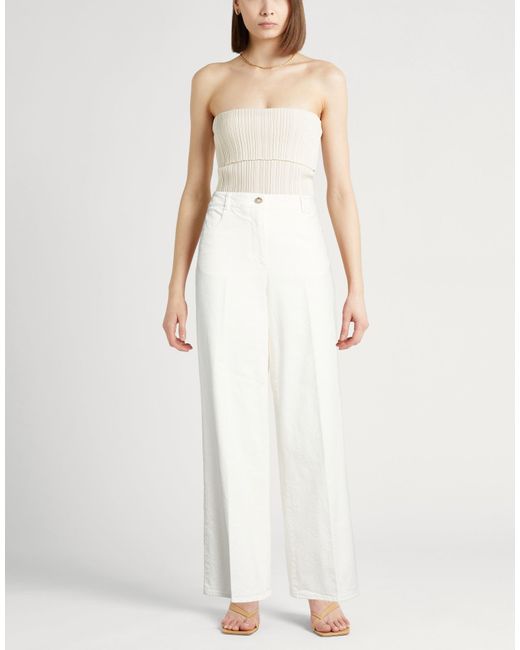 Peserico White Jeans Cotton, Elastane