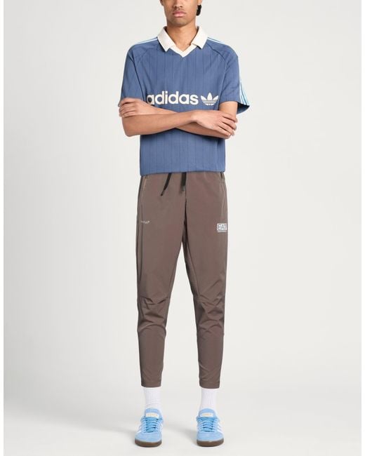 EA7 Gray Taupe Pants Polyester for men