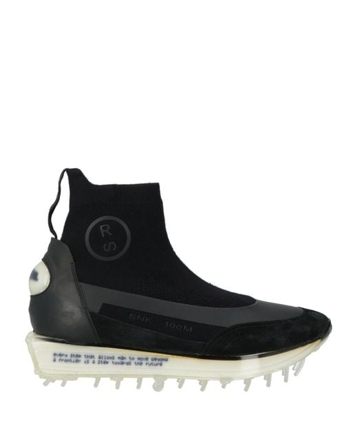 RBRSL RUBBER SOUL Black Sneakers Leather, Textile Fibers for men